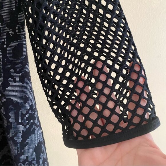 Tonia Debellis Tunic Womens XL Black Knit Mesh Long Sleeve High Low Lagenlook - Picture 6 of 15